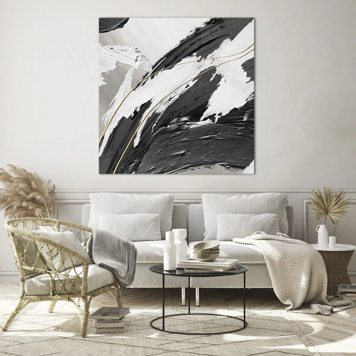 Impression sur verre - Image sur verre - L'abstraction à grande échelle - 30x30 cm