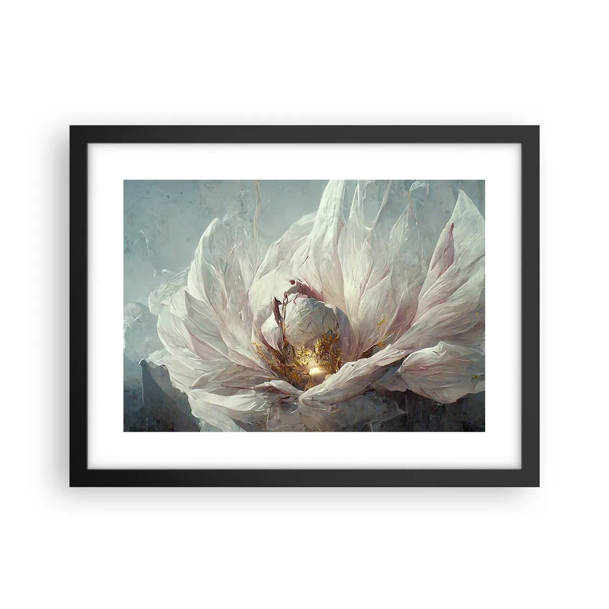 Affiche dans un cadre noir - Poster - Il fleurit une fois tous les cent ans - 40x30 cm