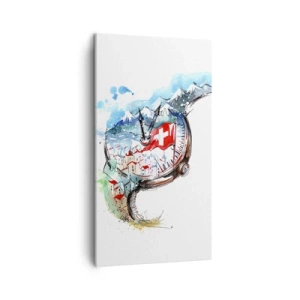 Impression sur toile - Image sur toile - L'esprit de la Suisse - 45x80 cm