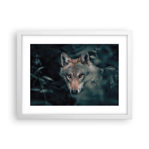 Affiche dans un cadre blanc - Poster - Chasseur - 40x30 cm