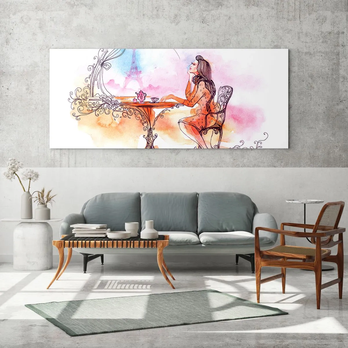 Impression sur verre - Image sur verre - Le chic parisien - 100x40 cm