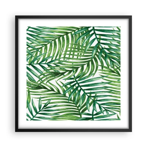 Affiche dans un cadre noir - Poster - Sous la canopée verte - 50x50 cm