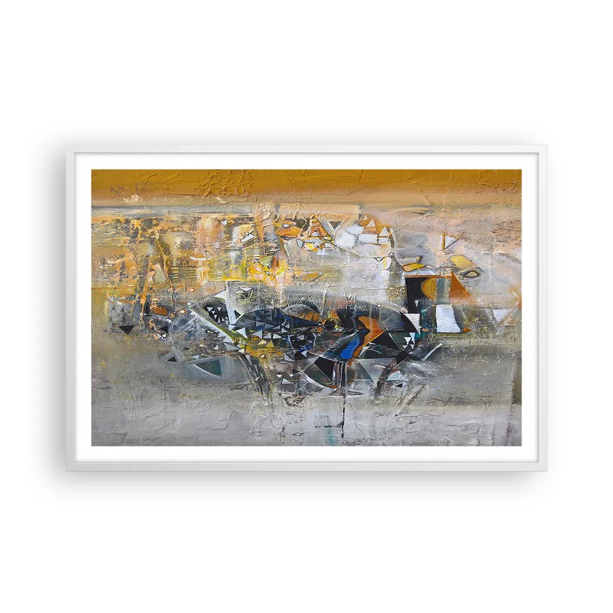 Affiche dans un cadre blanc - Poster - Tout se met en place - 91x61 cm