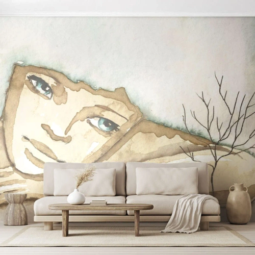 Papier Peint Photo Premium Canvas - L'arbre de la poésie naît du silence - Conte de fées, Abstraction, Pour les enfants - 150x105 cm