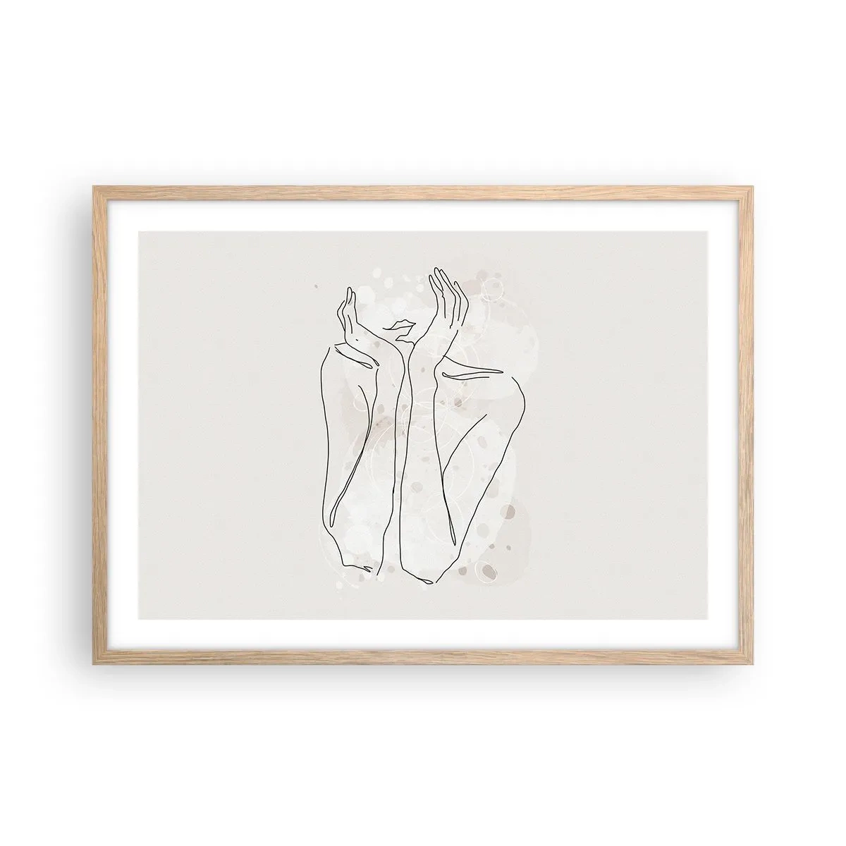 Affiche dans un chêne clair - Poster - Instant de rêve - 70x50 cm