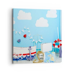 Impression sur toile - Image sur toile - Nostalgie infantile de l'aventure - 70x70 cm