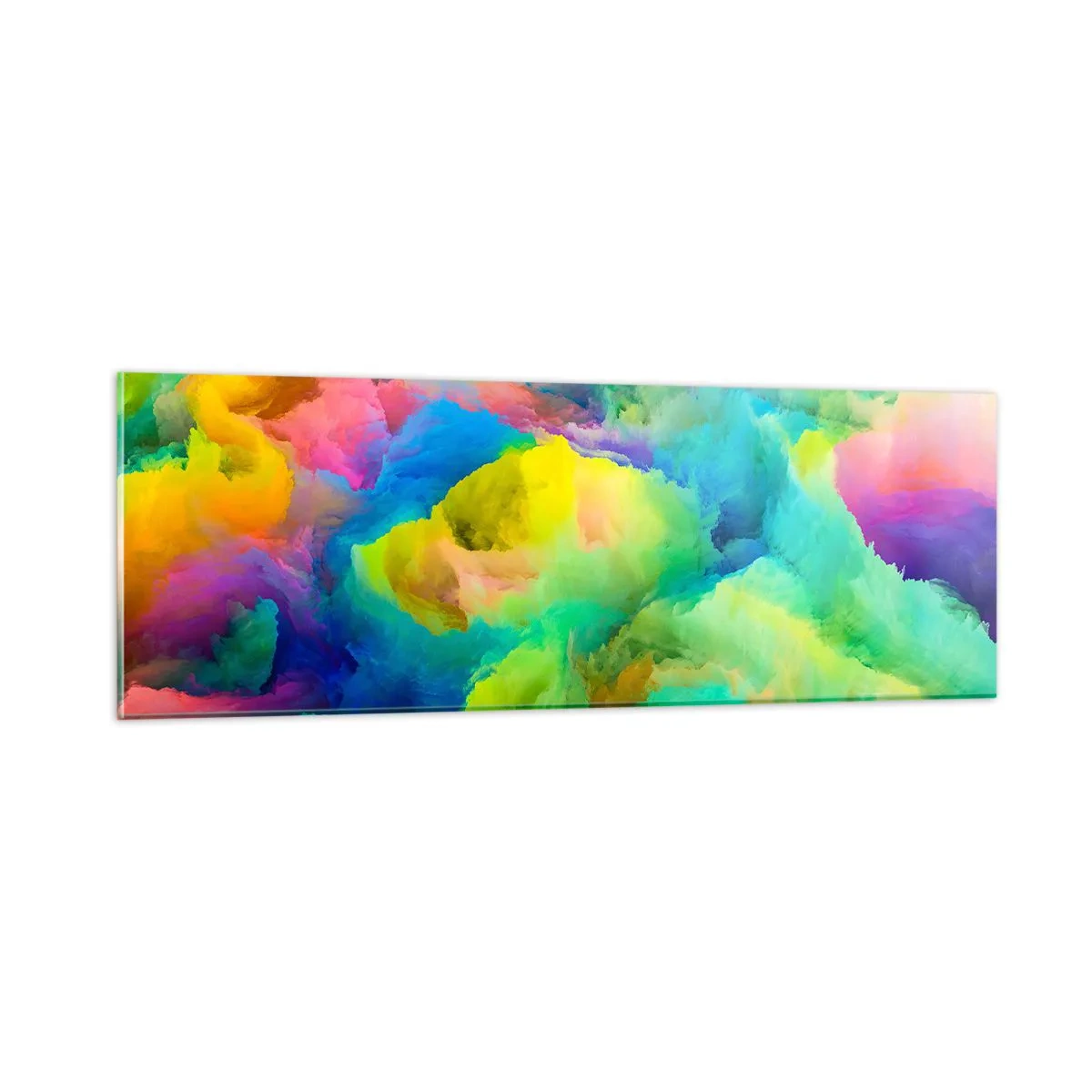 Impression sur verre - Image sur verre - Plumule arc-en-ciel - 90x30 cm