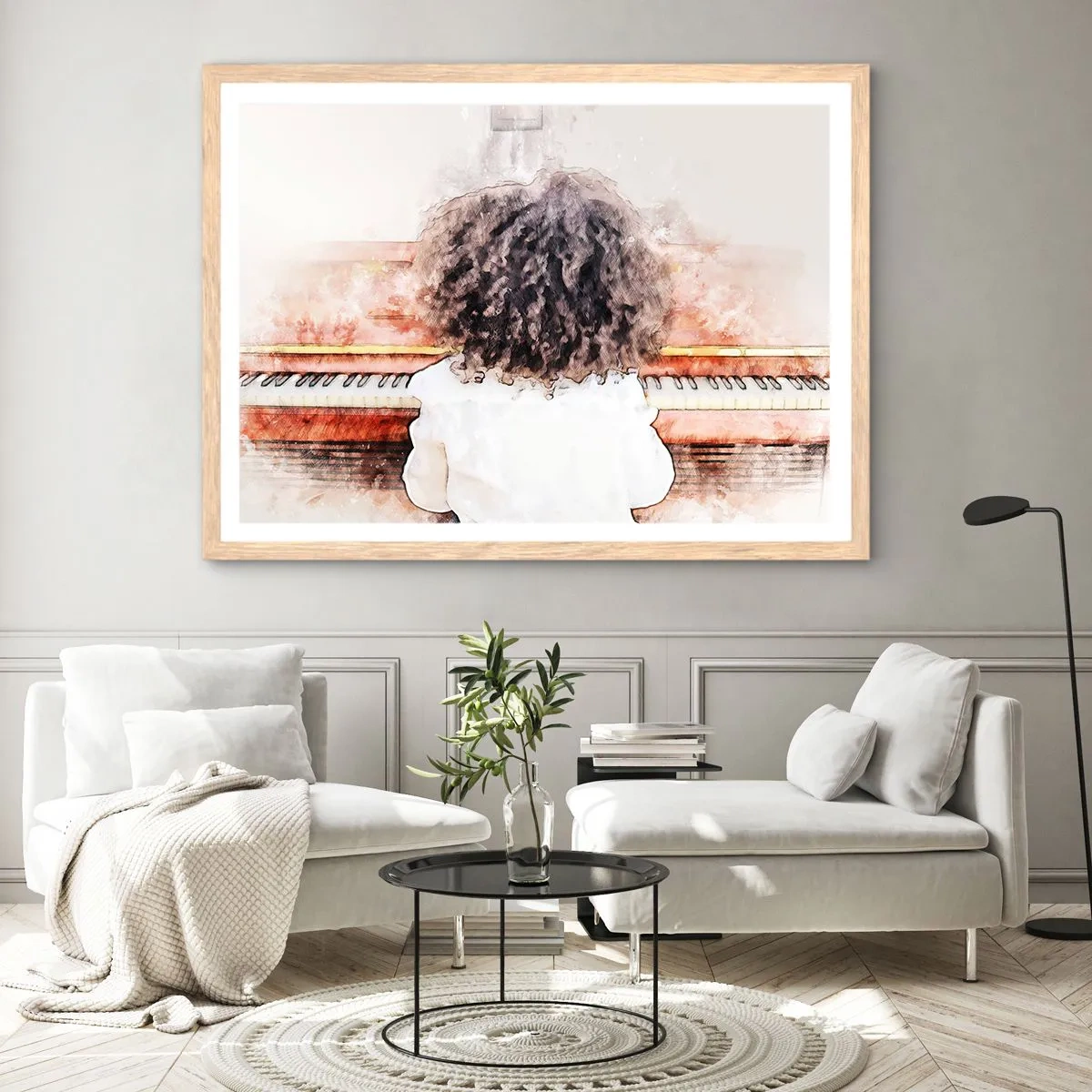 Affiche dans un chêne clair - Poster - Dans un nouveau monde - 40x30 cm