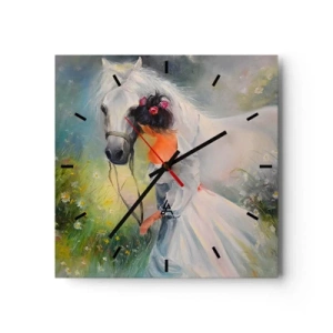 Horloge murale - Pendule murale - Comme dans un beau rêve - 40x40 cm