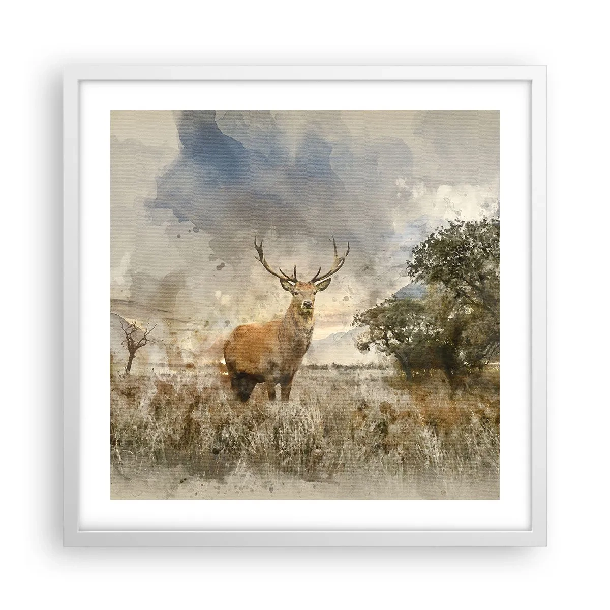 Affiche dans un cadre blanc - Poster - Dignité - force - majesté - 50x50 cm