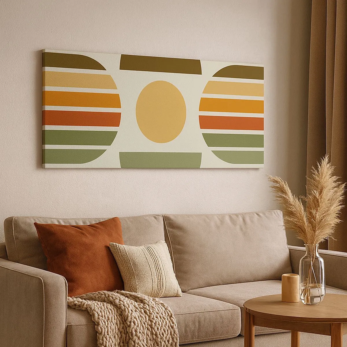 Impression sur toile - Image sur toile - Dans les coulaurs de la terre - 100x40 cm