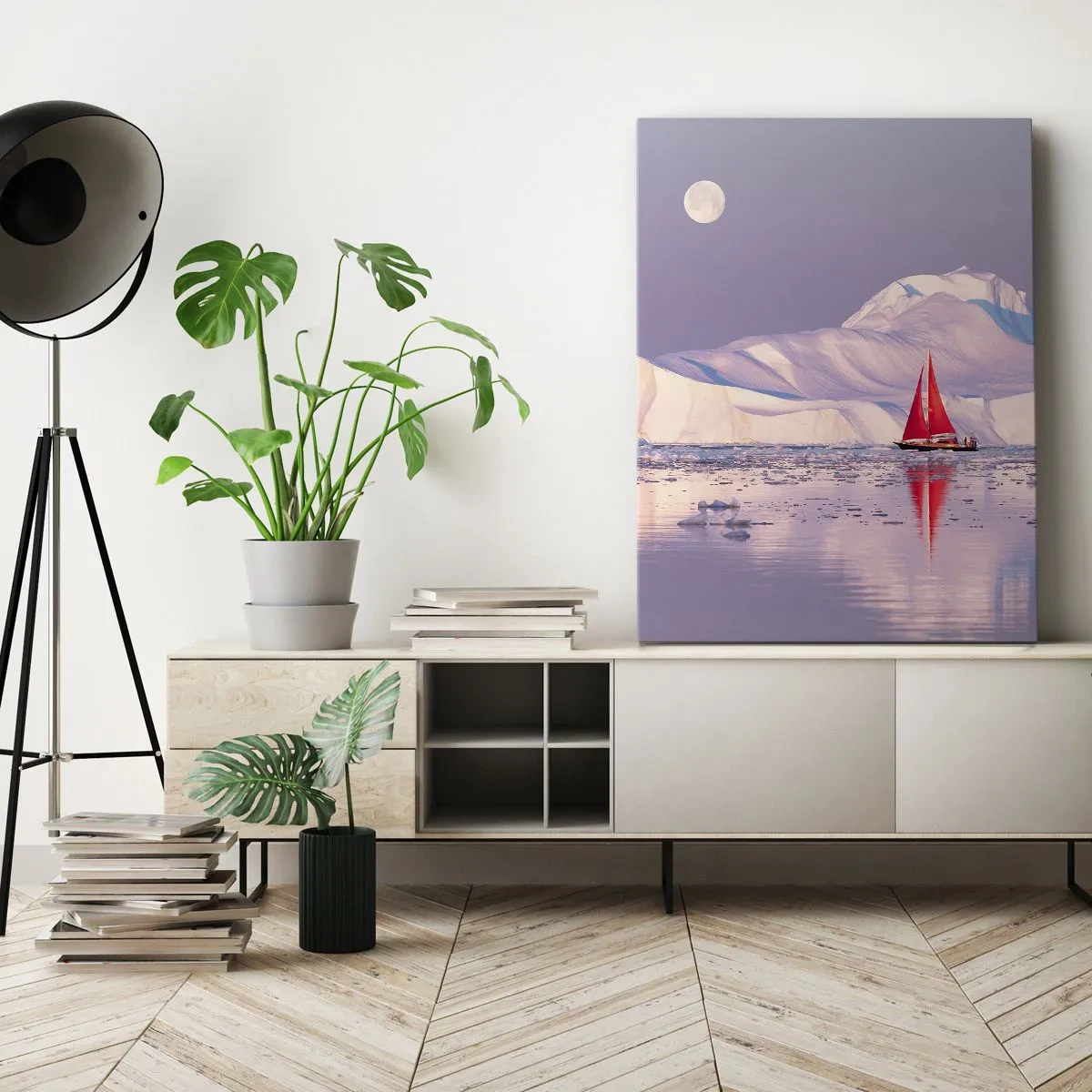 Impression sur toile - Image sur toile - La chaleur de la voile, le froid de la glace - 45x80 cm