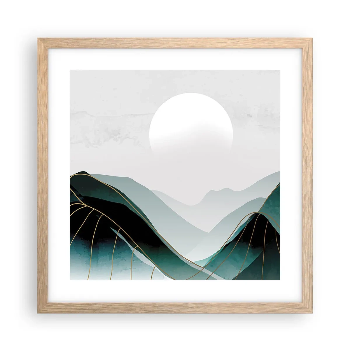 Affiche dans un chêne clair - Poster - En pleine majesté - 40x40 cm