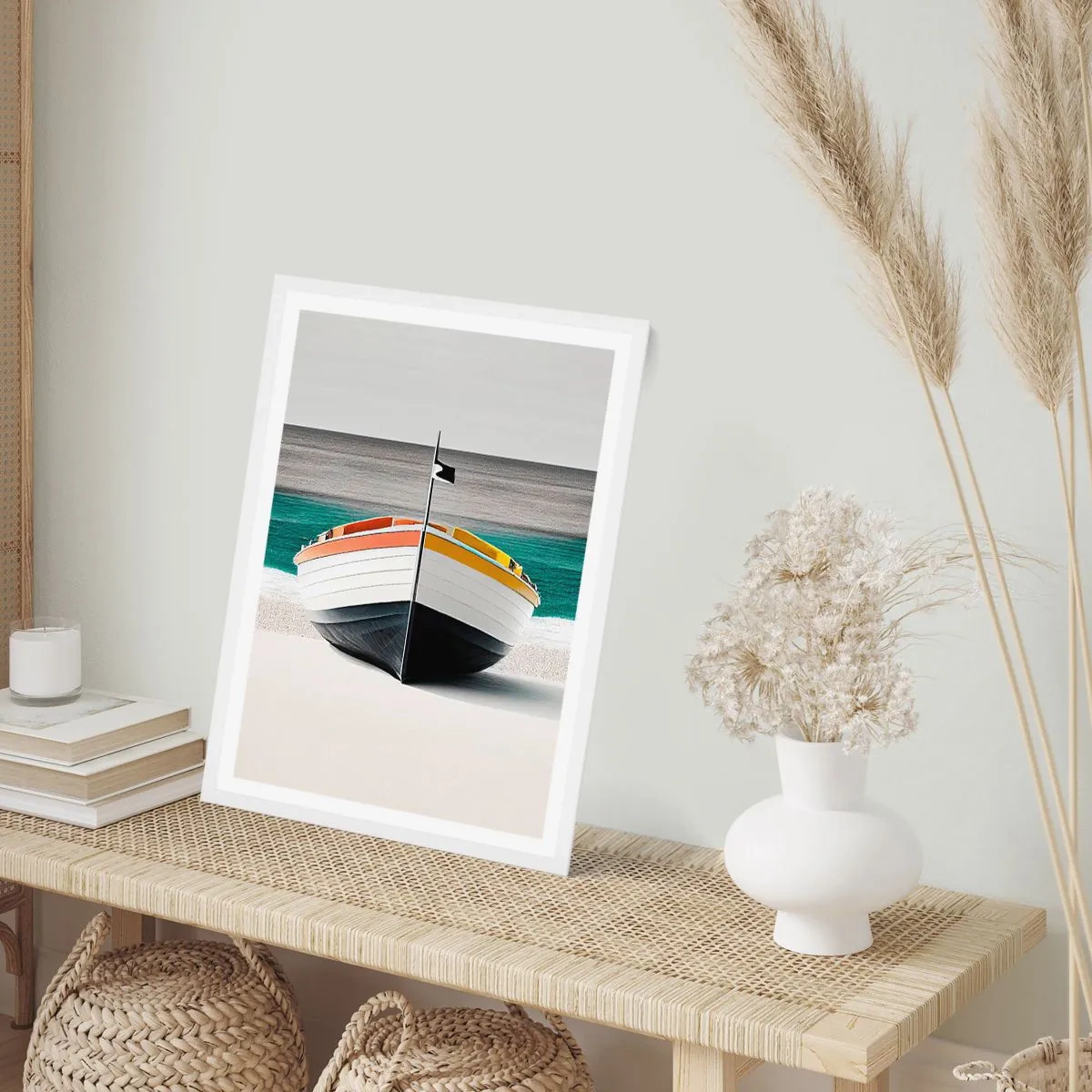Affiche dans un cadre blanc - Poster - A sa place - 30x40 cm