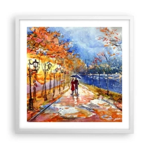 Affiche dans un cadre blanc - Poster - Ensemble jusqu'au bout du temps - 50x50 cm