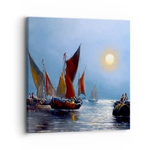 Impression sur toile - Image sur toile - Pêche de nuit - 30x30 cm