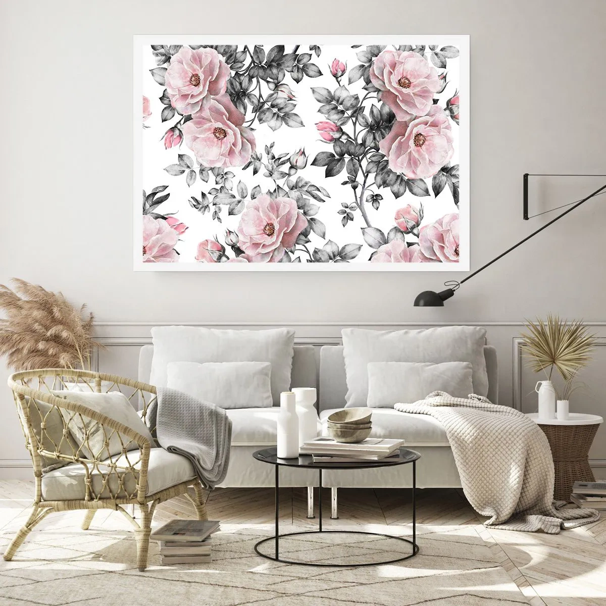 Affiche - Poster - Se perdre dans les fleurs des roses - 50x40 cm