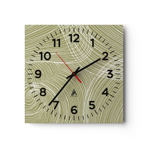 Horloge murale - Pendule murale - Abstraction complexe de blanc - 40x40 cm