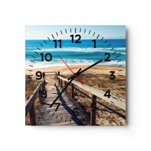 Horloge murale - Pendule murale - Cours! - 40x40 cm