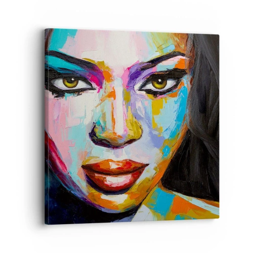 Impression sur toile - Image sur toile - Il est impossible de le quitter les yeux - 30x30 cm