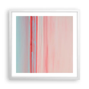 Affiche dans un cadre blanc - Poster - Abstraction à l'aube - 50x50 cm