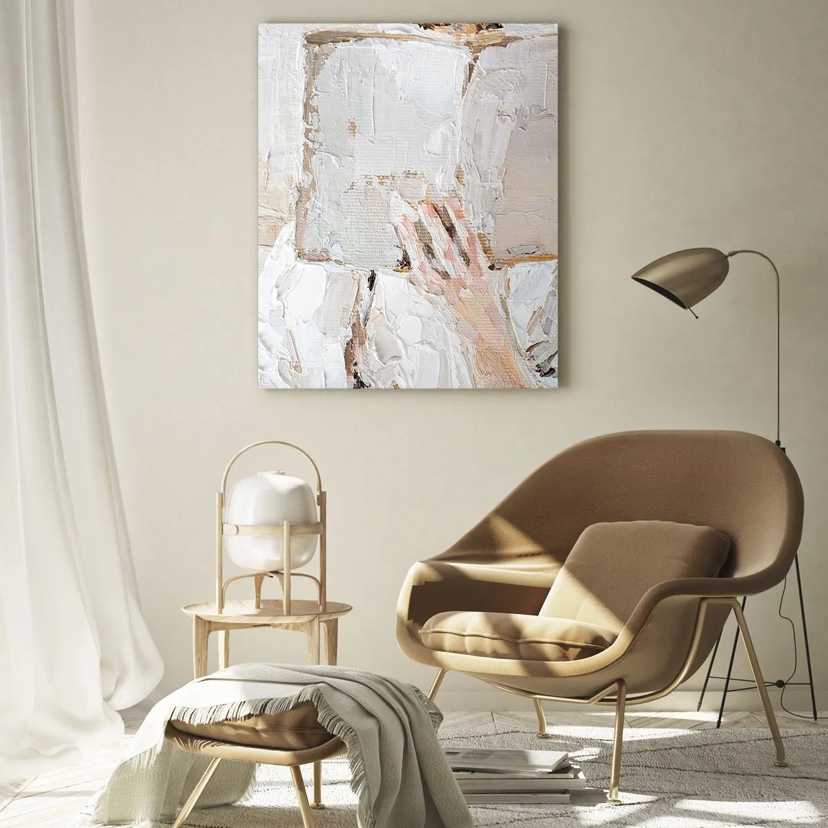 Impression sur verre - Image sur verre - Une peinture impressionniste d'une main tenant un livre ouvert. - 80x120cm - Dans un autre monde - Décoration murale moderne pour le salon et la chambre ARTTOR