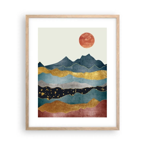 Affiche dans un chêne clair - Poster - Une coupe du monde - 40x50 cm