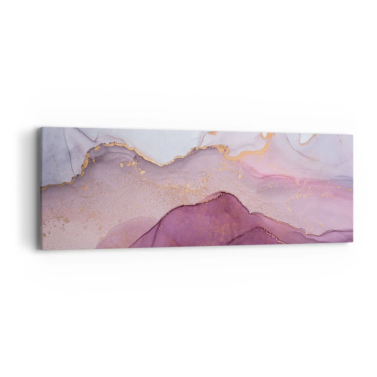 Impression sur toile - Image sur toile - Vagues lilas et violettes - 90x30 cm