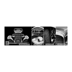 Échantillon de Papier Peint Premium Canvas - Un vrai gentleman - Rétro, Voiture, Classique - 100x30 cm
