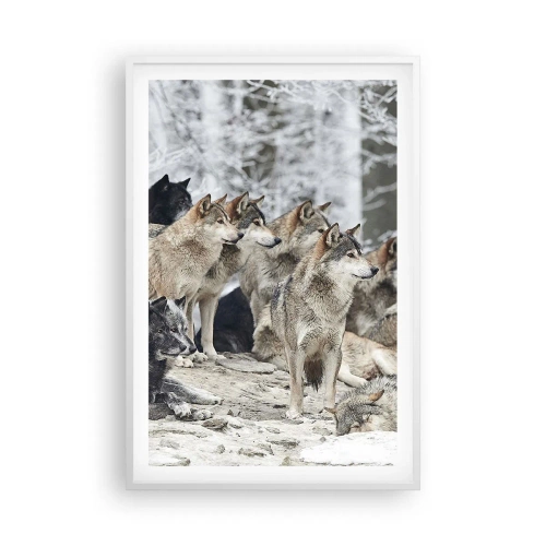 Affiche dans un cadre blanc - Poster - Famille et amis - 61x91 cm