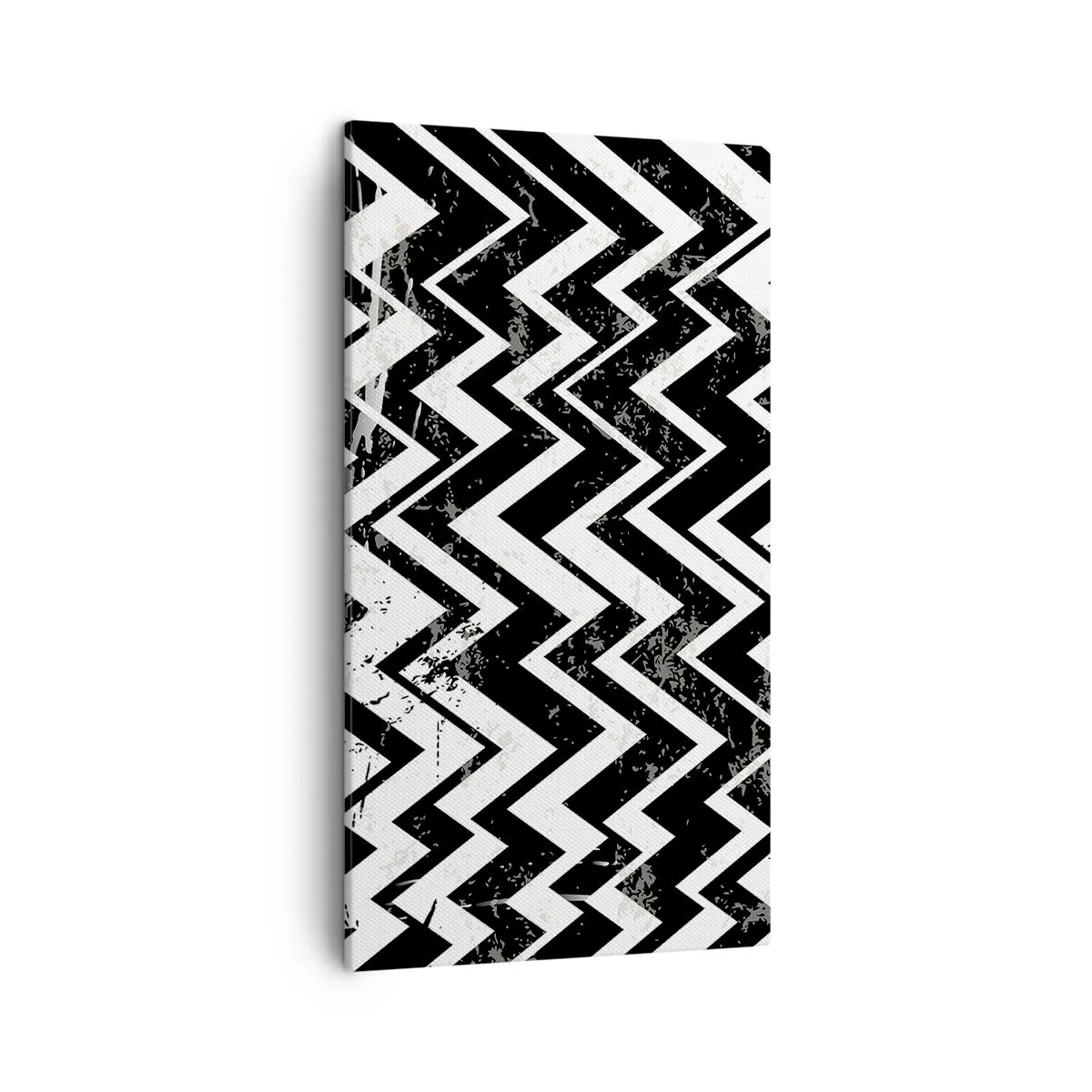 Impression sur toile - Image sur toile - Zig-blanc, zag-noir - 45x80 cm