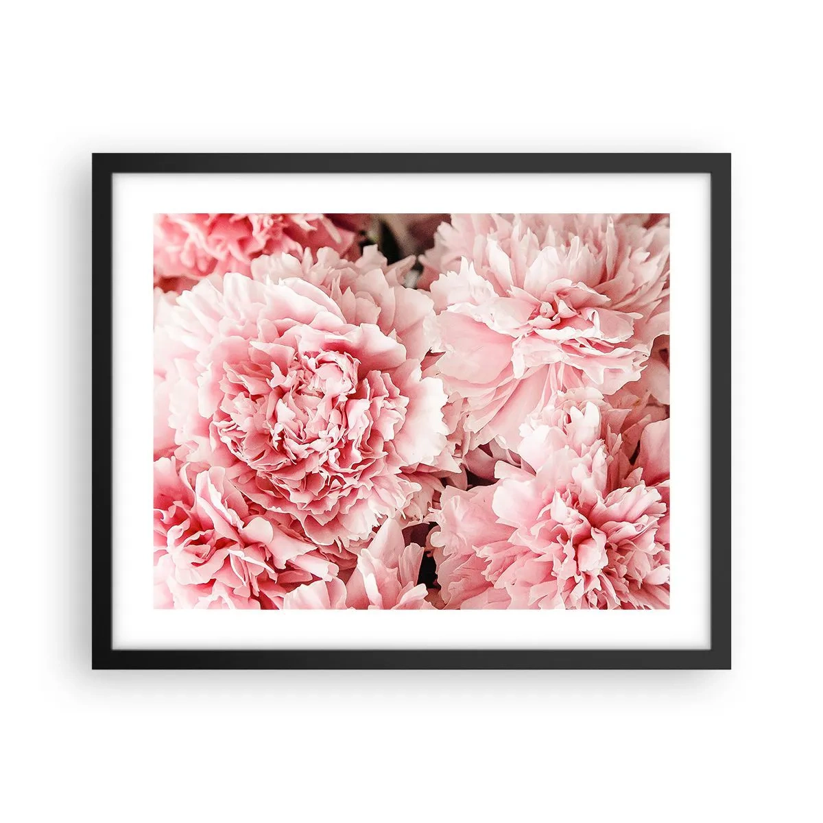 Affiche dans un cadre noir - Poster - Rêve rose - 50x40 cm