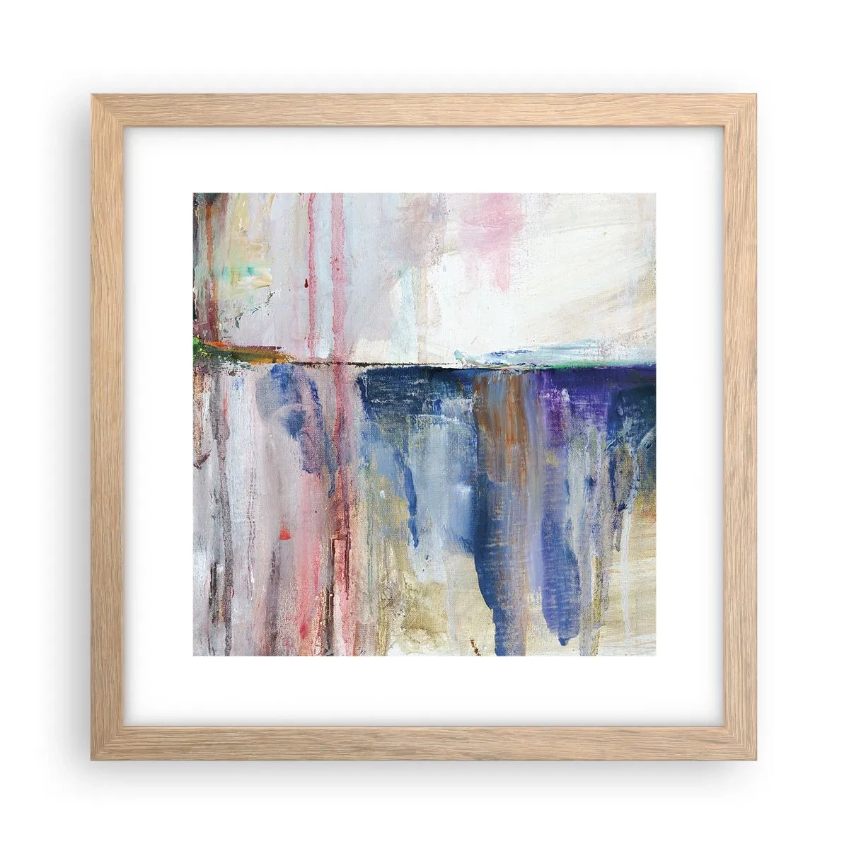 Affiche dans un chêne clair - Poster - Impressions et associations colorées - 30x30 cm