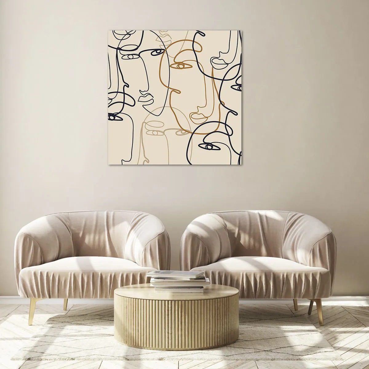 Impression sur verre - Image sur verre - Portrait multiplié - 30x30 cm