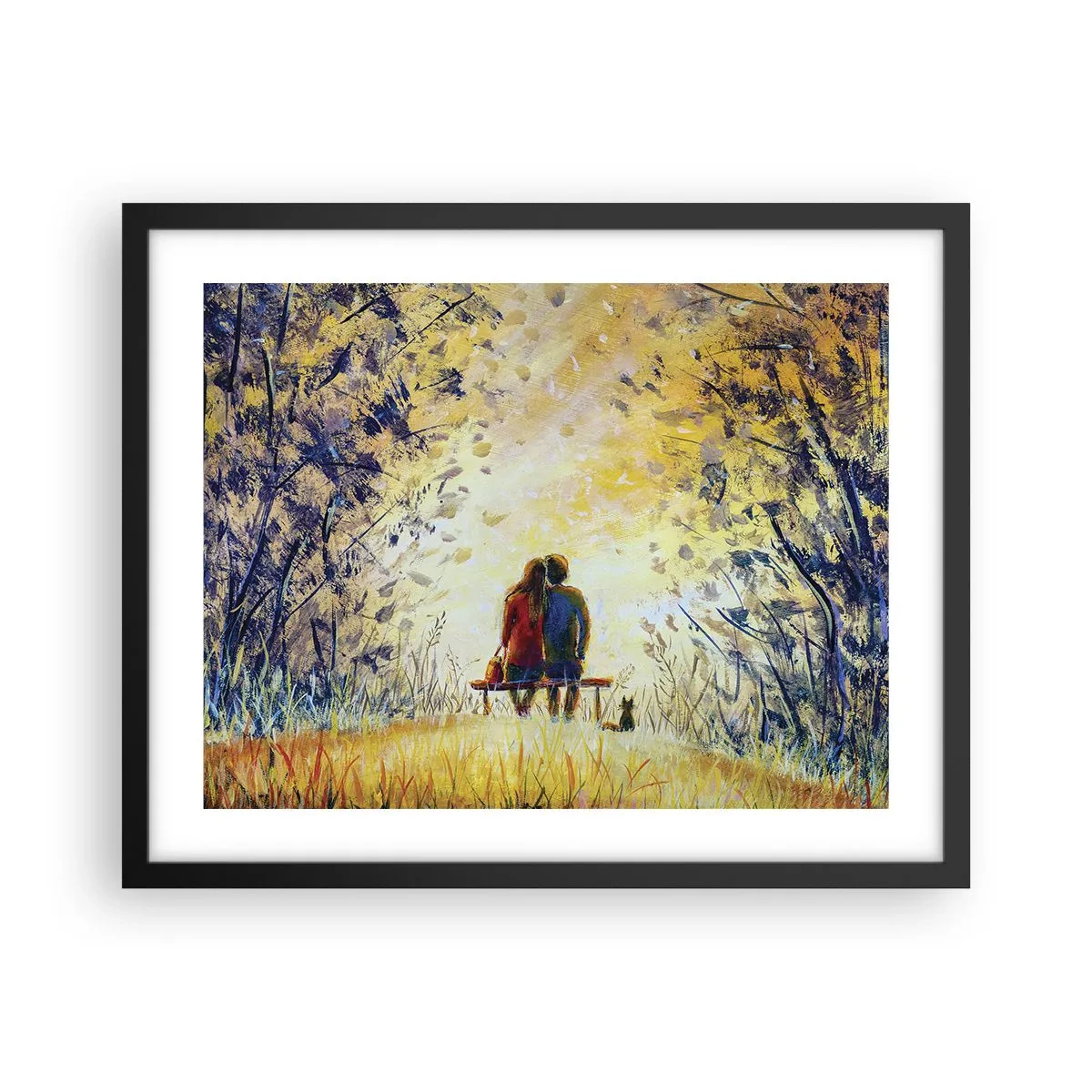 Affiche dans un cadre noir - Poster - Moment magique - 50x40 cm