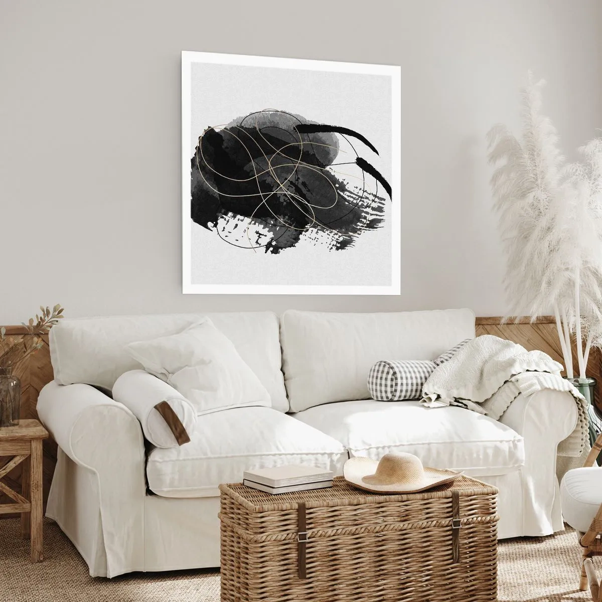 Affiche - Poster - Fait de noir - 60x60 cm