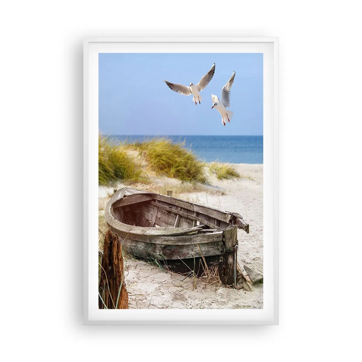 Affiche dans un cadre blanc - Poster - Bain de vent - 61x91 cm