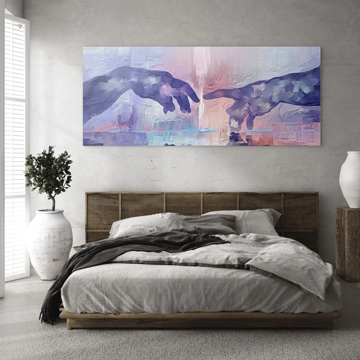 Impression sur verre - Image sur verre - Divine étincelle de vie - 100x40 cm