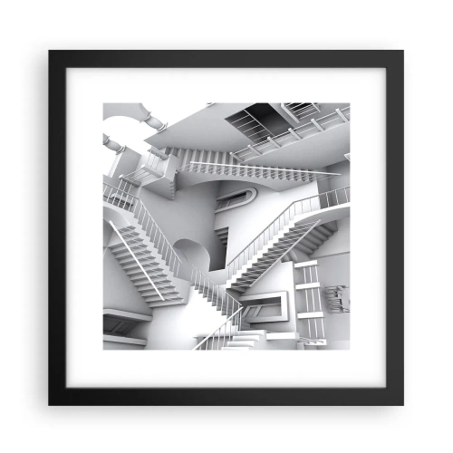 Affiche dans un cadre noir - Poster - Paradoxes spatiaux - 30x30 cm