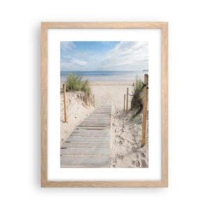 Affiche dans un chêne clair - Poster - A l'horizon - 30x40 cm