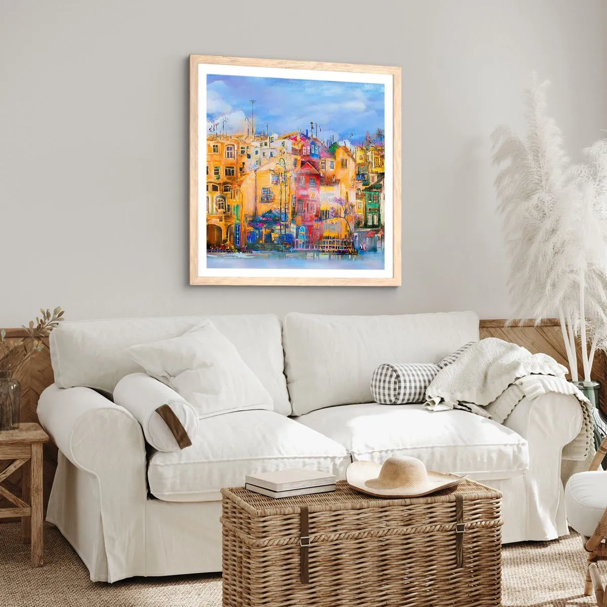 Affiche dans un chêne clair - Poster - Nous sommes ensemble - 30x30 cm