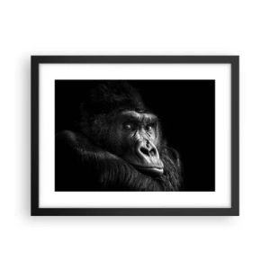 Affiche dans un cadre noir - Poster - Et qu'est-ce que tu regardes? - 40x30 cm