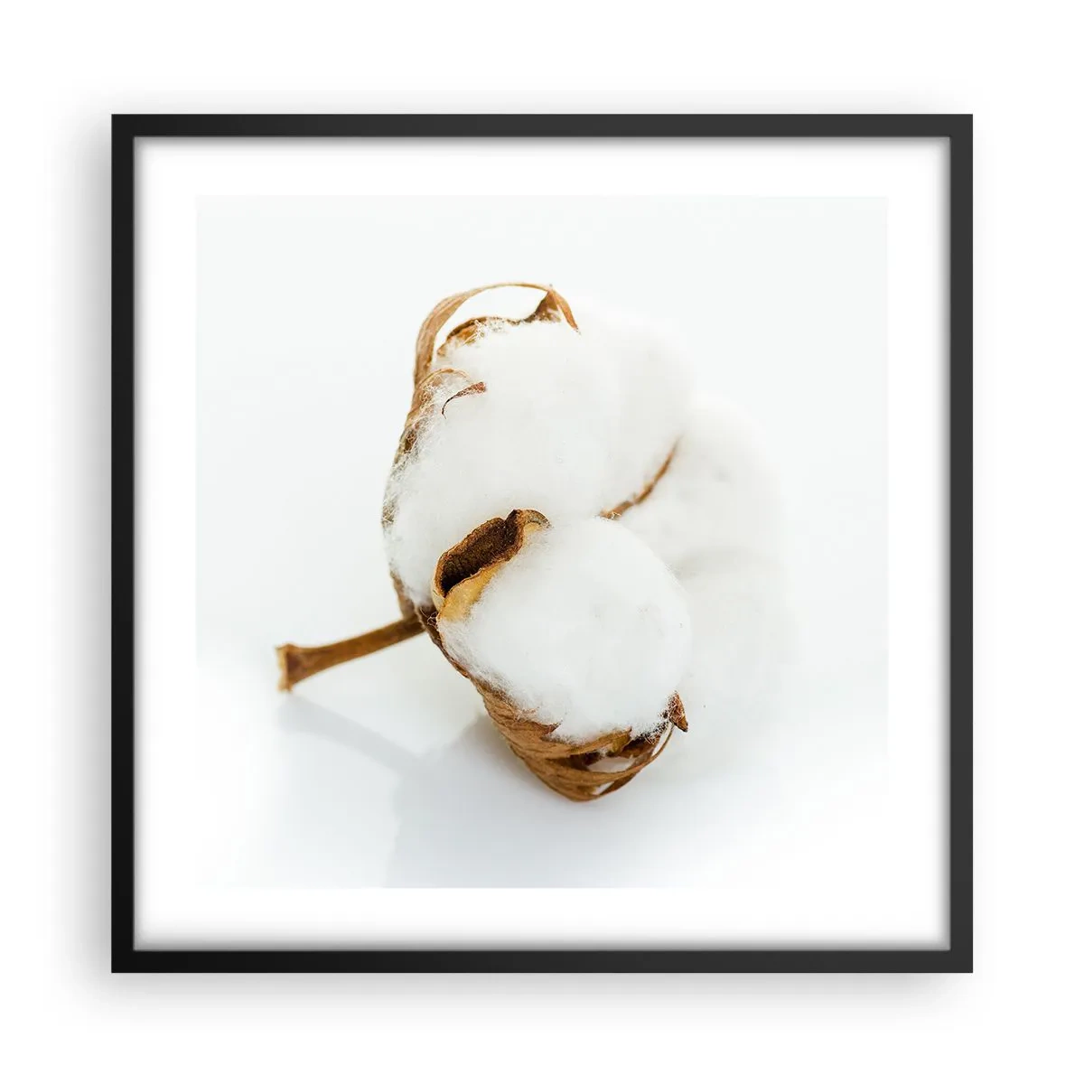 Affiche dans un cadre noir - Poster - Doux par nature - 50x50 cm