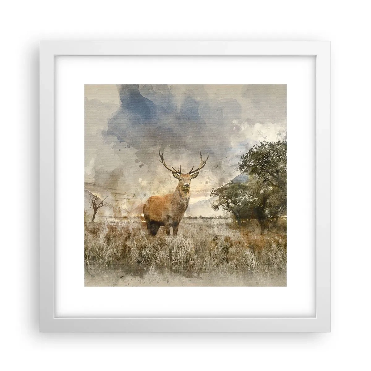 Affiche dans un cadre blanc - Poster - Dignité - force - majesté - 30x30 cm