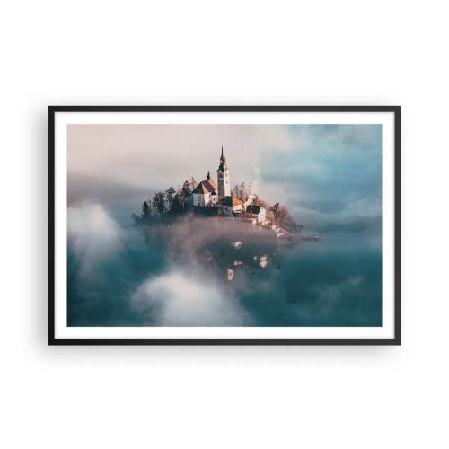 Affiche dans un cadre noir - Poster - Île de rêve - 91x61 cm
