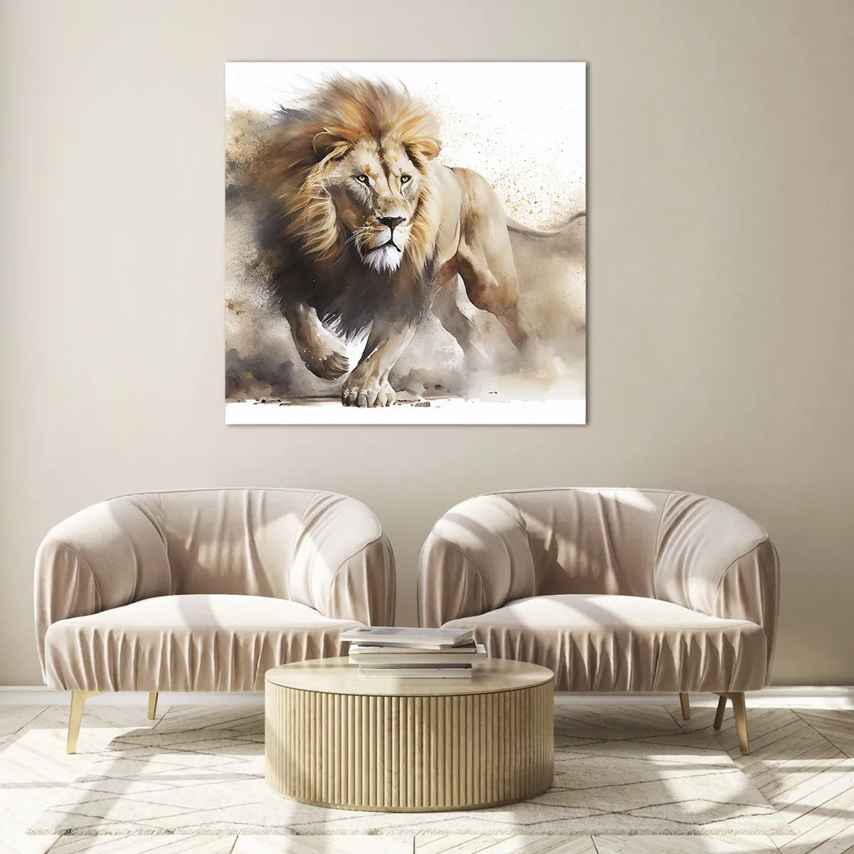 Impression sur verre - Image sur verre - Le roi bougea - 60x60 cm