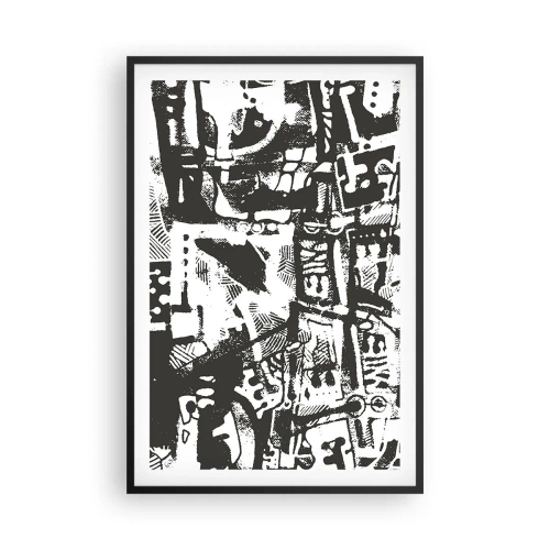 Affiche dans un cadre noir - Poster - Ordre ou chaos? - 61x91 cm