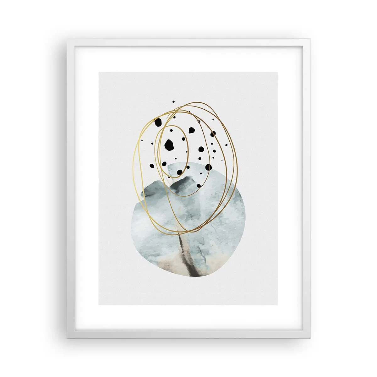 Affiche dans un cadre blanc - Poster - Emmêlement de l'espace - 40x50 cm