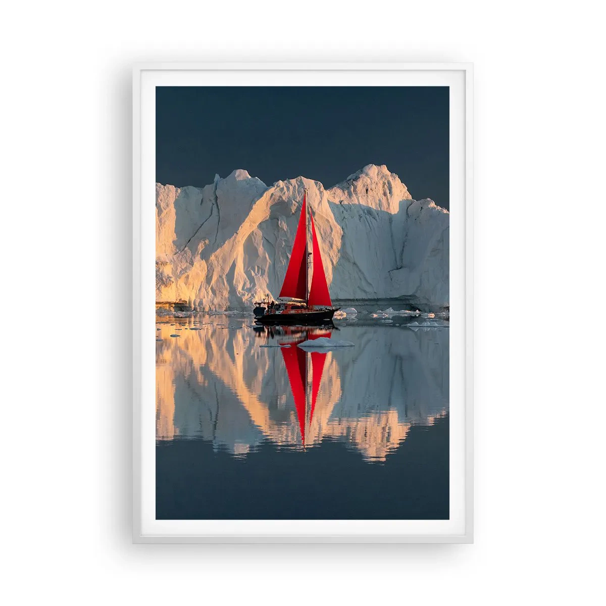 Affiche dans un cadre blanc - Poster - Aux limites du monde - 70x100 cm