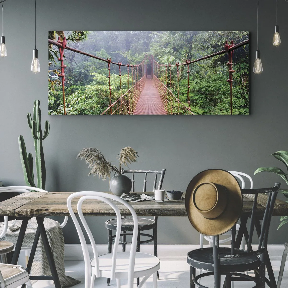 Impression sur toile - Image sur toile - Suspendu sur les couronnes - 100x40 cm